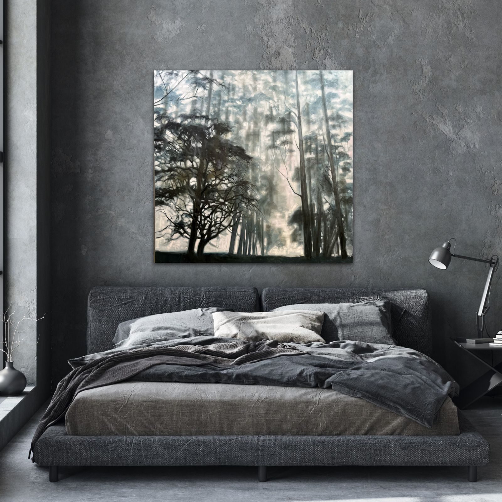 The large watch tower forest print on canvas